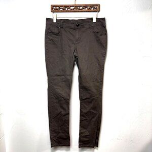 INC Brown Jeans Skinny Leg Regular Fit Solid Casual Neutral Cotton Womens 12